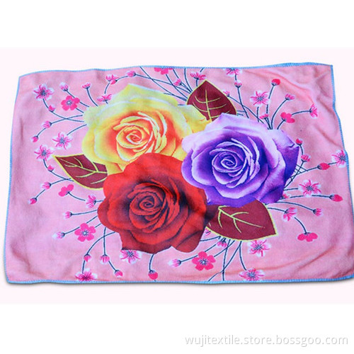 Microfiber Printed Hand Towel Face Towel with Printing (WJ-F1032)